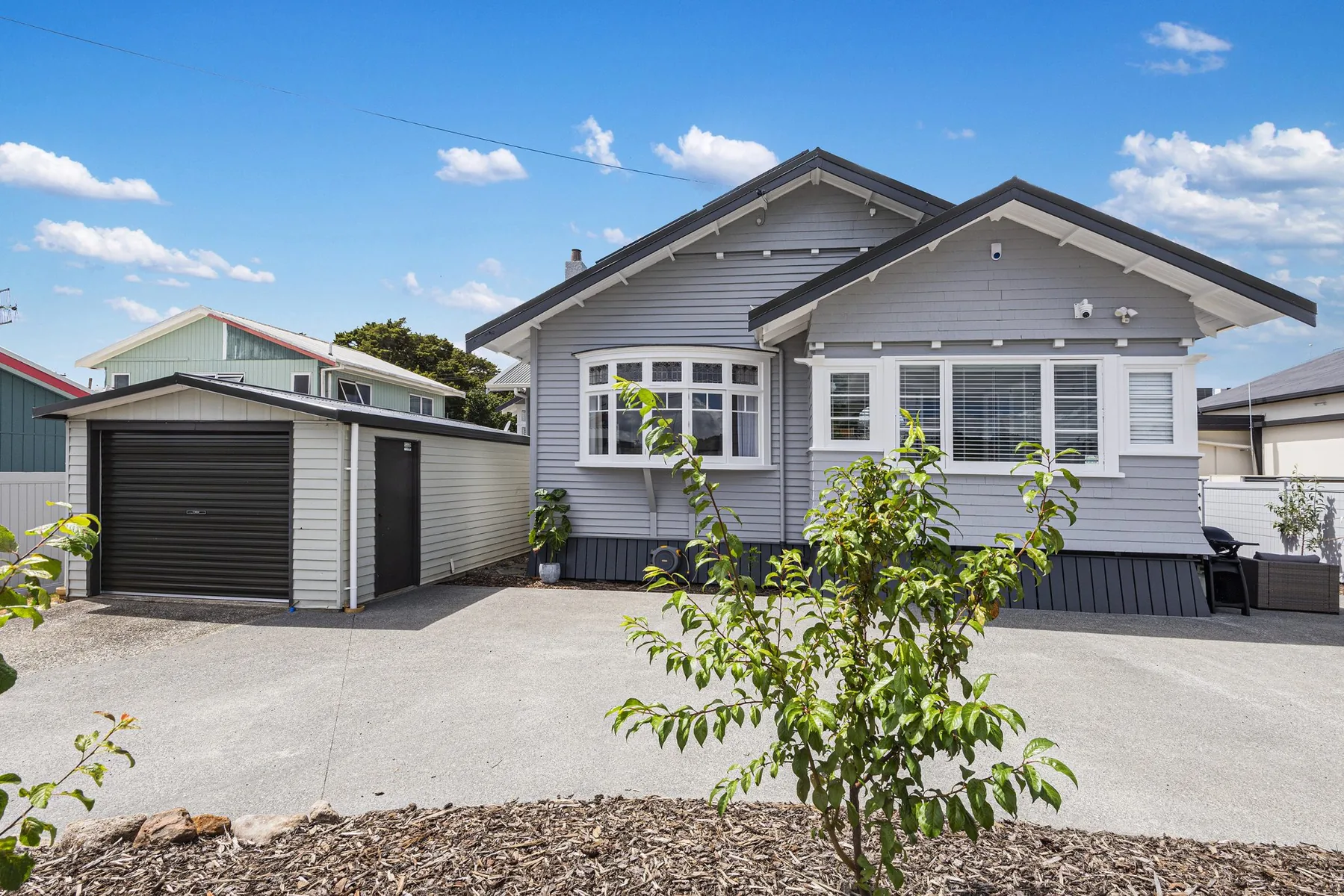 Finished street-facing view of a character bungalow in Kensington, Whangārei