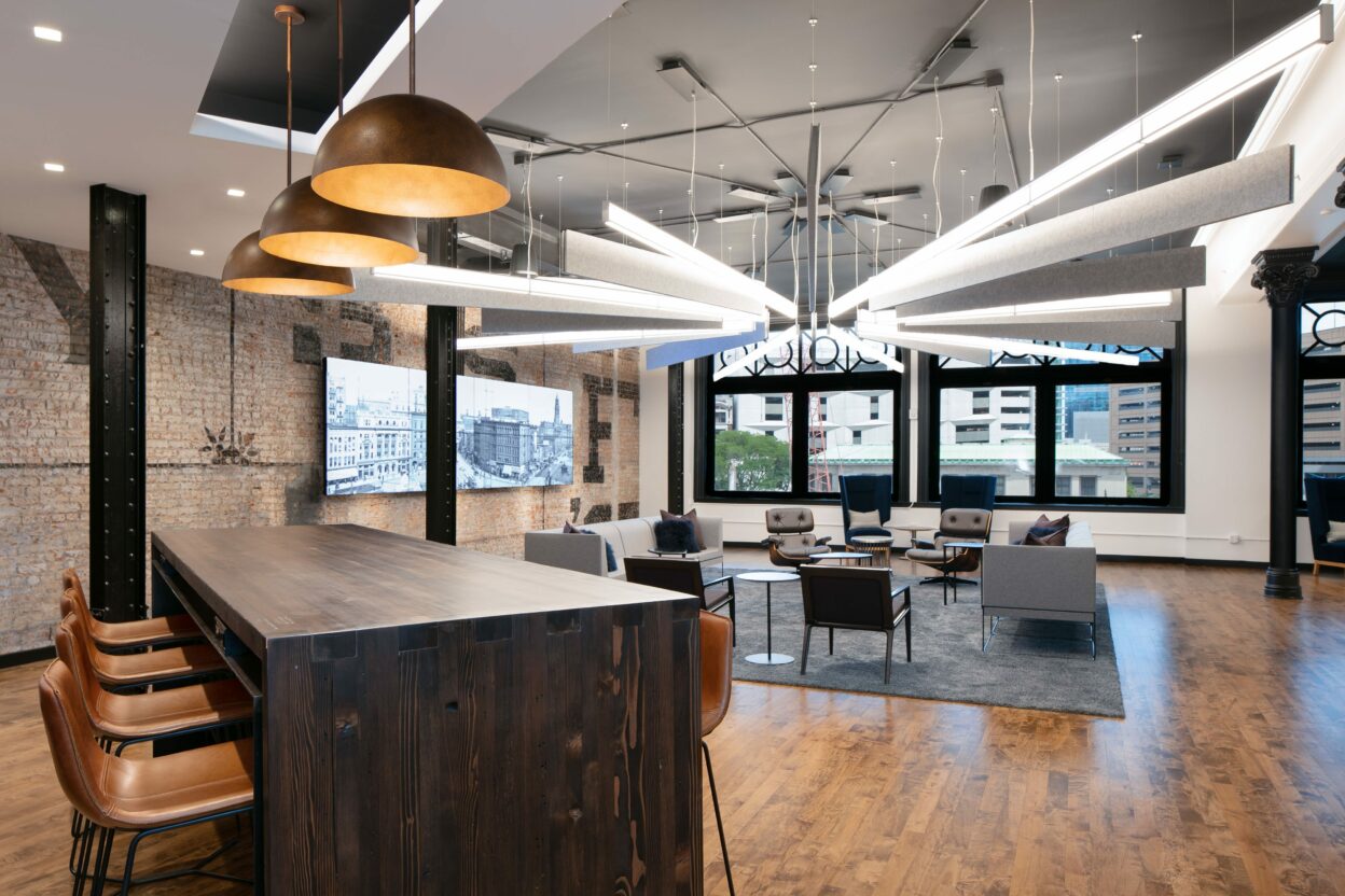 Modern commercial office fit-out with open plan workspace